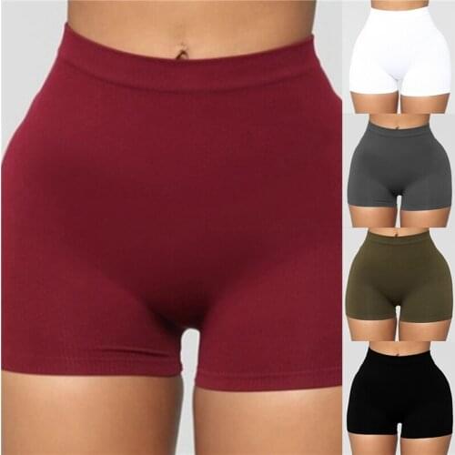 2021 Women Workout Fitness Shorts Seamless Biker Shorts High Waist Female Clothing Push Up Short Elasticity Breathable