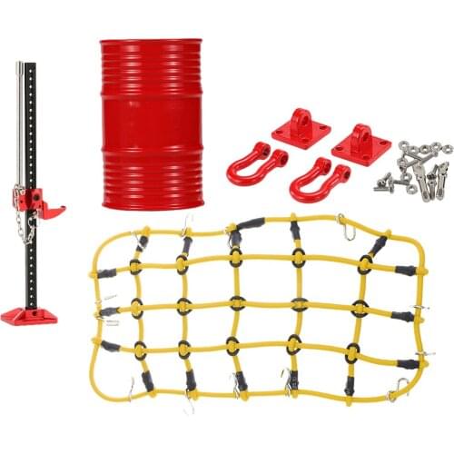 1/10 RC Truck Elastic Cargo Luggage Net+Oil Container for CC01 Car Accessory