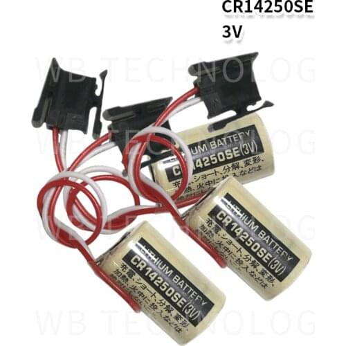 5pcs HOT NEW PLC industrial control CR14250SE CR14250 14250 3V lithium battery 1747-BA with black plug