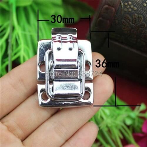 50pcs 30*36mm steel with chrome plated silver color gift box latch hasp