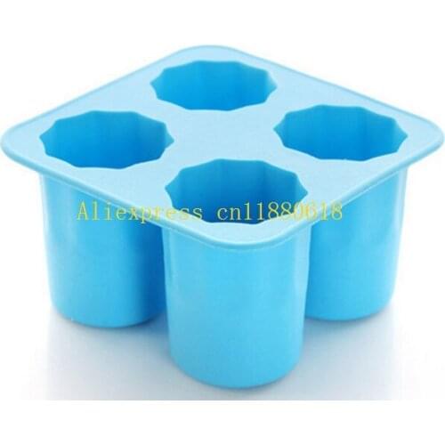 50pcs/lot Free Shipping Bar Party Drink Ice Tray Cool Shape Ice Cube Freeze Mold Ice Maker Mould 4 Cups Ice mold