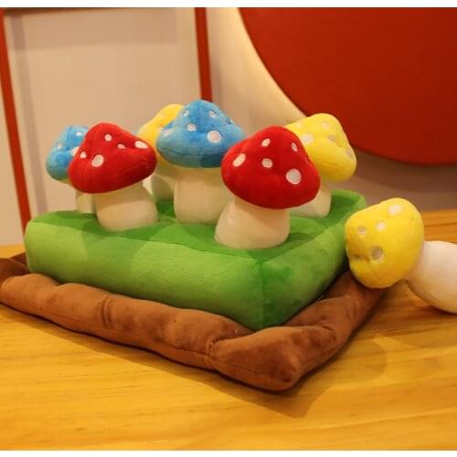 Cute Creative Mushroom Picking Game Baby Educational Toys Pick Off 8pcs Mushrooms In Glass Floor Funny Toys for Kids Baby