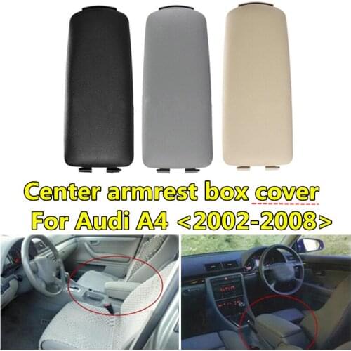 3 Colors Of Car Interior Accessories Central Handrail Box Cover Armrest Box Covers Storage Glove Box For Audis B6 B7 2002-2008