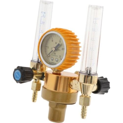 Argon CO2 Mig Tig Meter Dual Tube Regulator Strong Gas Tightness
