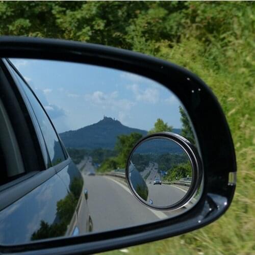 Car Mirror 2 PCS Car Round Blind Spot Round 360 Rotation Adjustable Convex Rear View Mirror View Wide Adjustable For all Style