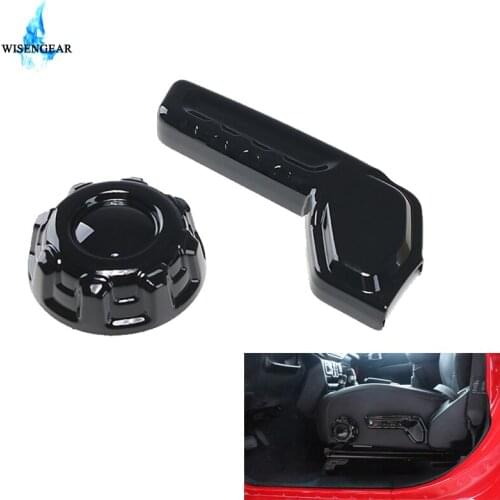 Decoration Circle Cover for 2018- Jeep Wrangler JL ABS Black Main Driver Seat Adjustment Sticker Accessorise