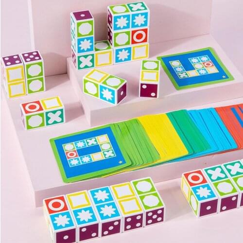 Childrens Fun Crazy Matching Game Wooden Building Block Preschool Puzzle Game Logical Thinking Board Early Educational Toys