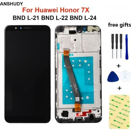 For Huawei Honor 7X BND-L21 BND-L22 BND-L24 LCD display For Mate SE LCD Touch Screen Digitizer Assembly With Frame Free shipping