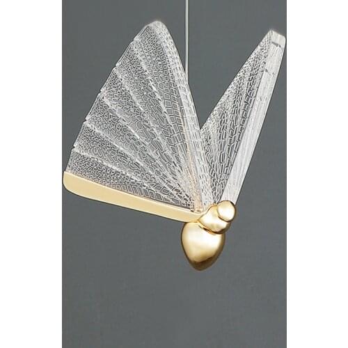 Hot Sale Butterfly lamp Nordic bedside chandelier luxury staircase lamp modern minimalist bedroom lamp hall restaurant art lamp