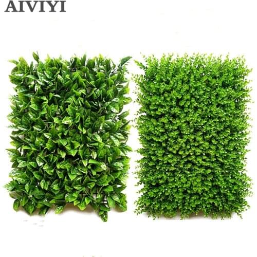 1pc artificial grass planting wall fake lawn artificial flower leaf grass flower artificial leaf family office garden decoration