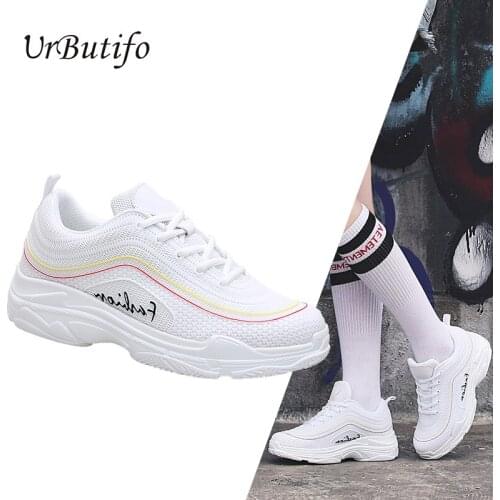 Urbutifo Women Sneakers 2019 Street Fashion Womens Vulcanized Shoes Platform Flat Couple Shoes Footwear Chaussures Femme
