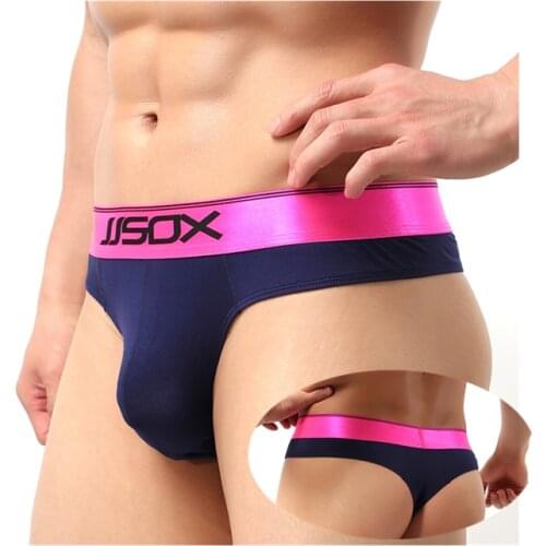 KUDYZON Sexy Jockstraps Modal Mens Thong Thin Soft Slip Cuecas Highly Elastic Gay Tangas Bikini Hombre Underwear G-string