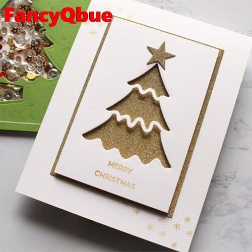 Christmas Tree Metal Die Cutting Dies For Scrapbooking Photo Album Decorative Embossing Folder Stencil