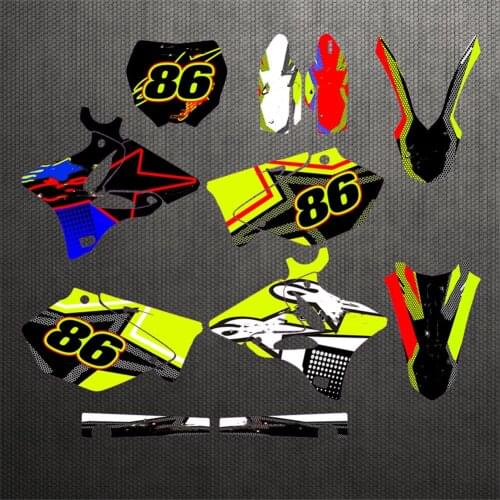 Motorcycle 3M Decals Stickers Backgrounds Graphics kits For YAMAHA YZ125 YZ250 2002 2003 2004 2005 2006 2007 2008 2009 2010-2014