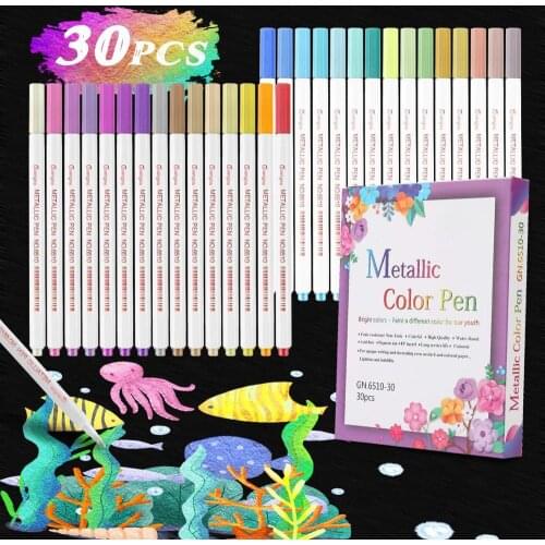 10/30Pcs/set Acrylic Paint Marker Pens Set Permanent for Stone Glass Metal Fabric Art School Supplies