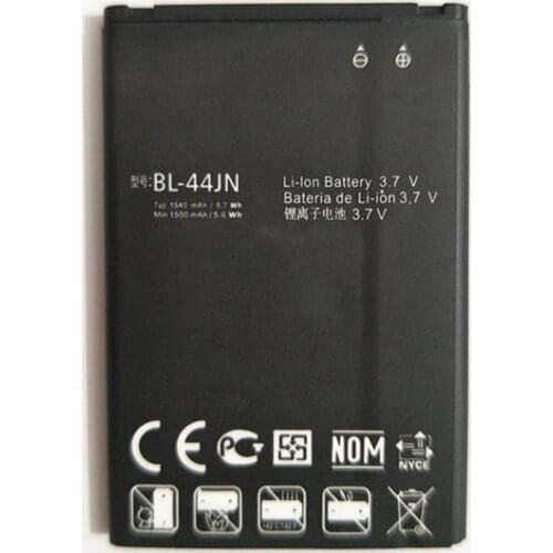 New 1540mAh Battery BL-44JN For LG Optimus Zone E400 Optimus L3 E400 L5 E612 EAC61679601 P970 E510 LGE510 P690 E730 smart phone