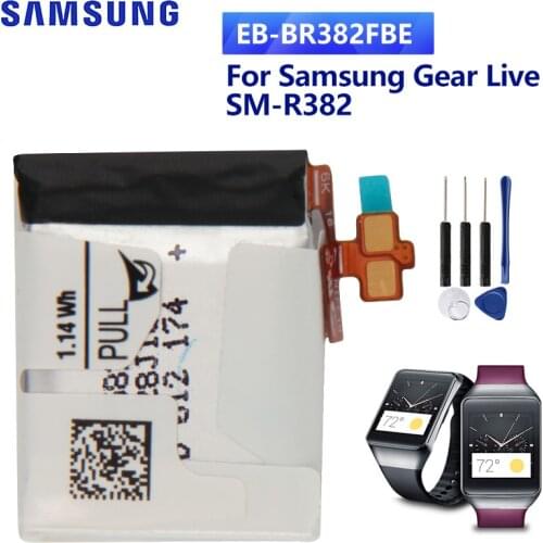 SAMSUNG Original Replacement Battery EB-BR382FBE For Samsung Gear Live SM-R382 Smart Watch 1.14Wh