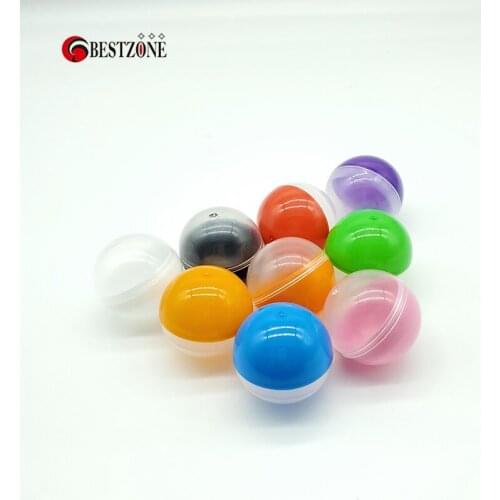 30Pcs 40MM Plastic Surprise Balls Kids Toy Capsules Half Transparent Empty Eggshell Split Funny For Vending Machine Kids Gift