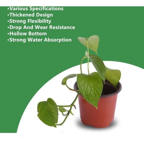 50Pcs/lot Plastic Nursery Pot Flower Pot Desktop Potted Plant Seedlings Planter Pots Home Tool Contain 2 Sizes Macetas Dropship
