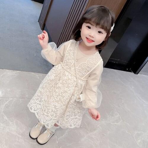 Girl Dress Lace Floral Dress For Girl Spring Autumn Children Party Dresses Casual Style Costumes For Girls