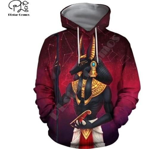 PLstar Cosmos Horus Egyptian Pharaoh Anubis Ancient Egypt Tattoo 3DPrint Men/Women Streetwear Pullover Casual Funny Hoodies A-18