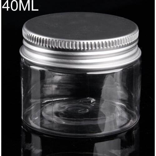 40ml Clear Small Plastic Bottle Powder Jar and Lids Empty Cosmetic Containers Makeup Box Packaging Plastic Tubes with Caps