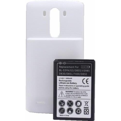 1x 6800mAh Extended Battery + 3 Optional Color Back Cover For LG G3 BL-53YH D855 VS985 D830 D850 D851 F400 Extended batteries