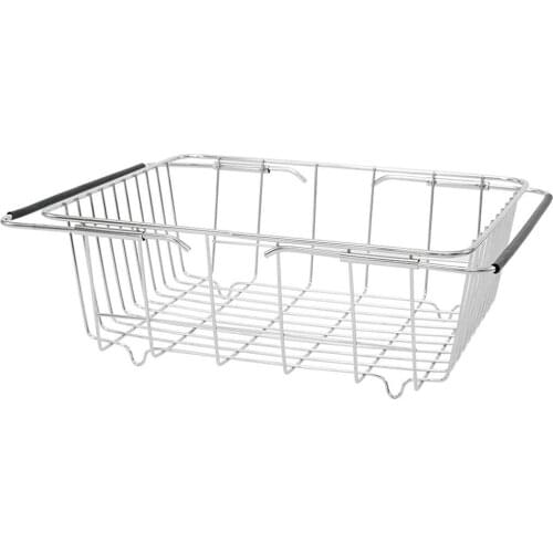 Expandable Dish Drying Rack Over the Sink Dish Rack On Counter Dish Drainer Rustproof Stainless Steel for Kitchen Storage
