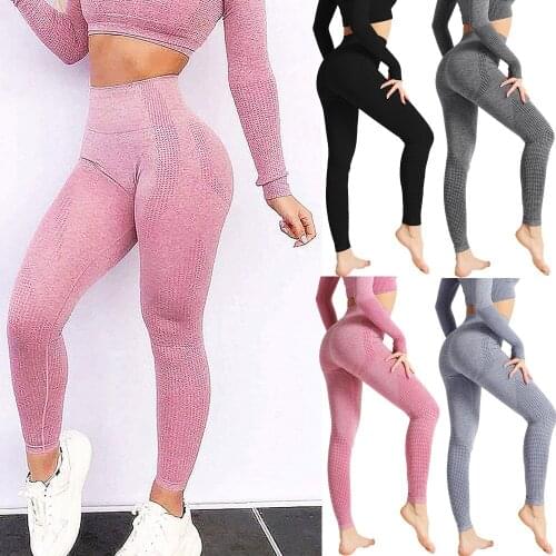KIWI RATA Yoga Pants Stretchy Sport Leggings High Waist Compression Tights Sports Pants Push Up Running Women Gym Fitness Pants