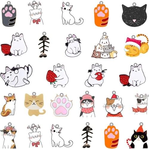 TAFREE Creative Design Cat Cat Paw Acrylic Pendant Epoxy Resin Jewelry Making Pendant Earrings Necklace Accessories Tasteful