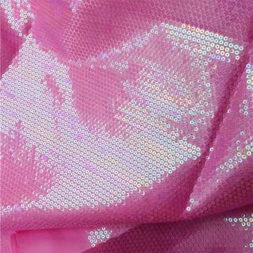 3MM sequins fabric Iridescent pink Sequins Embroidered Sparkly Fabric For Clothes Bags Bling Cushion Decor By Yard