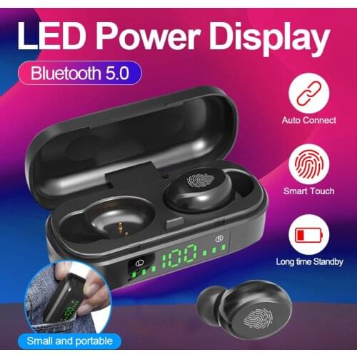 TWS Earphones Bluetooth 5.0 With Microphone LED-Display Touch Control Bluetooth Earphone Noise Cancelling MINI Earbuds Wireless