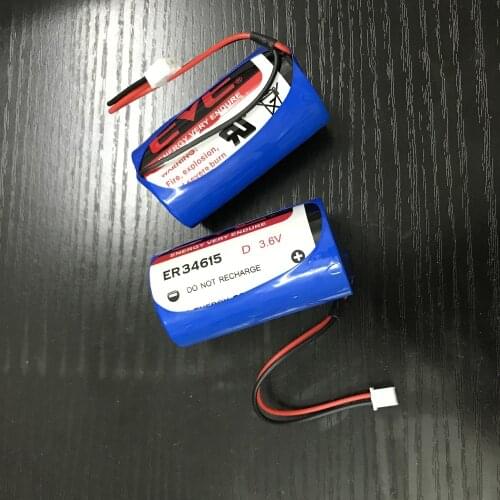 2PCS ER34615M type D intelligent water meter instrument electric flow meter PLC 3.6 V lithium battery ER34615 With Plug
