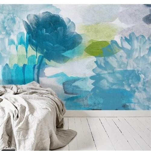Wellyu papel de parede Modern minimalistic abstract watercolor floral TV background wall papel de parede wall paper