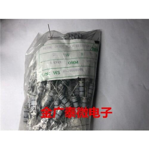 5/PCS NEW 2W100 OHM Carbon Film Resistance 2w100r 2w100 Euro 2w100ohm 5% Accuracy
