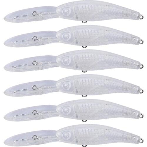 9.7cm 5.6g 50pcs Blank Nude Baits Crank Pencil Minnow Bait Unpainted Lure Bodies Fishing Bait