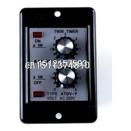 AC220V Repeat Cycle On/Off Delay Panel Relay 0-30 Min Timer Installed ATDV-Y FKS