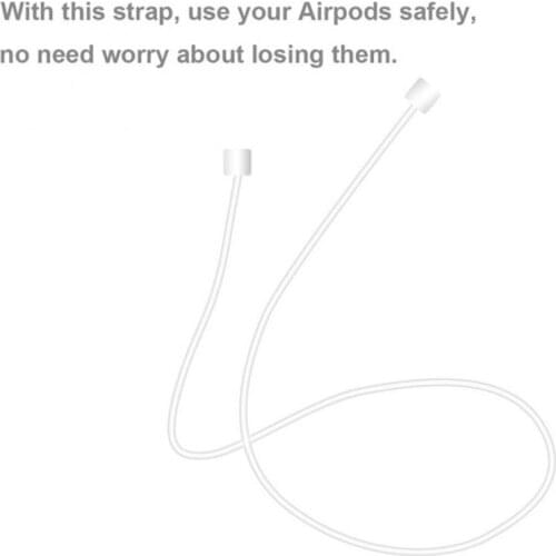 Anti-Lost Silicone Earphone Rope Holder Cable For Apple iphone X 8 7 AirPods Wireless Bluetooth Headphone Neck Strap Cord String