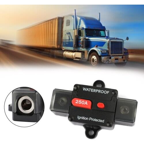 Areyourshop 250A AMP Circuit Breaker Ignition Inline Replace Reset Fuse For Automobile Audio Marine