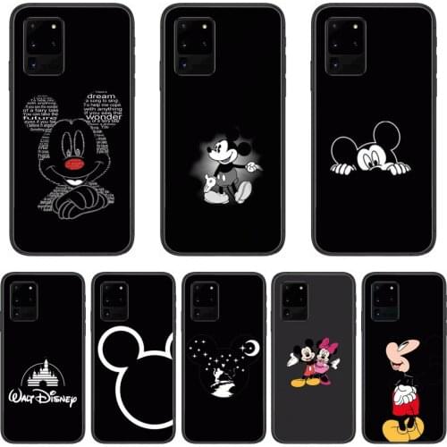 Mickey Phone cover hull For SamSung Galaxy S 6 7 8 9 10 20 Plus Edge E 5G Lite Ultra black soft bumper