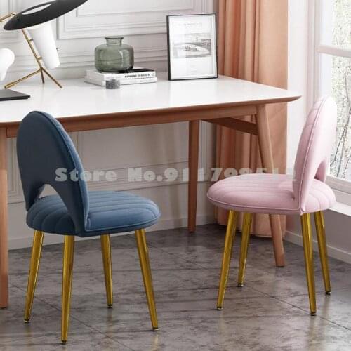 Net red ins dining chair home restaurant light luxury nordic desk chair backrest dressing manicure chair makeup chair stool