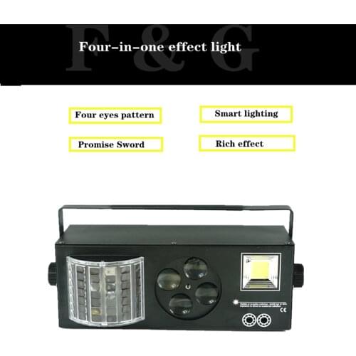 DJ Disco Strobe+Laser+Pattern+Butterfly 4in1 Effect Light for KTV Family Party Christmas Led DMX Stage