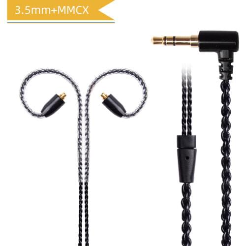 FDBRO 3.5mm Upgrade OFC Silver Plating Wire Earphone Wire 0.78mm 2Pin Cable MMCX IE80 Headphone Cable IM A2DC Headset Wire