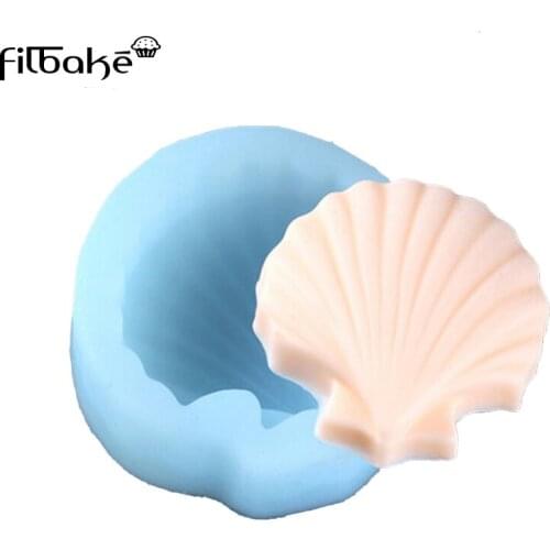 FILBAKE Cupcake Liners Shell Shaped 3D Fondant Silicone Molds Bread Handmade Soap Chocolate Baking Mold Cake Decorating Tools