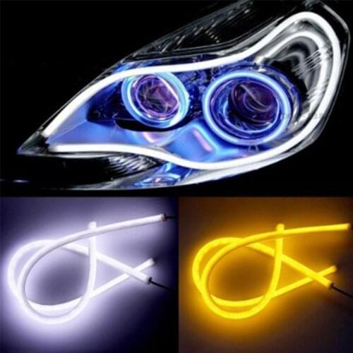 30/45/60cm LED car motorcycle flexible DRL day running light hose tear eye light eye headlight running light auto turn light bar