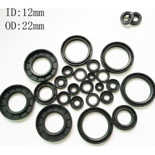 1PCS 12X22X4 12X22X5 12X22X5.5 12X22X6 12X22X7 12X22X8 12X22X9MMNBR Shaft Skeleton Oil Seal TC Nitrile Rubber Ring Gasket