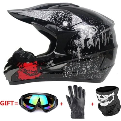 Casco MotoWhite Motorcycle Helmet Casco Moto Off Road Helmet ATV Dirt Bike Downhill MTB Capacete Moto Glasses Motocross Helmet