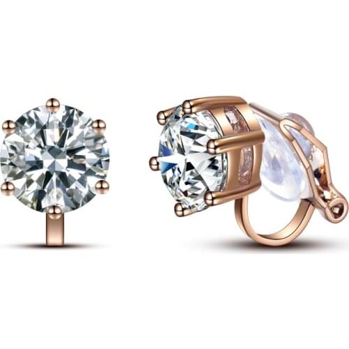 2021 New Single Super Flash Zircon Earless Ear Clips Women and female Crystal from Swarovskis Simple popular earrings wholesale