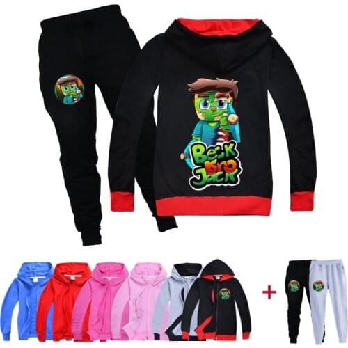 New Beckbro Zipper Coat Pants Clothes Set Boys Girls Casual Jacket Trousers Teens Spring Fall Kids Sports Tracksuit Costume