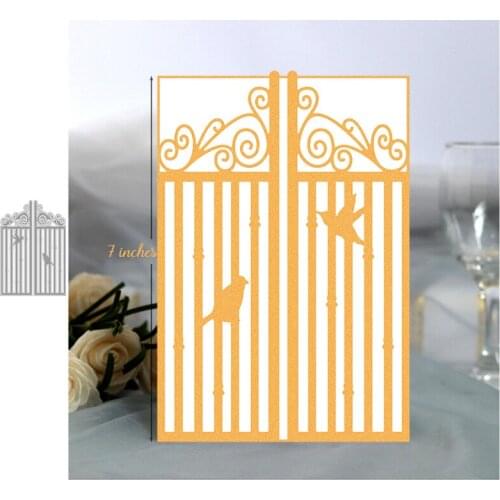 Palisade Door and Bird Metal Cutting Dies for scrapbooking card Decoration Craft Knife Mould Blade Punch Stencils Dies